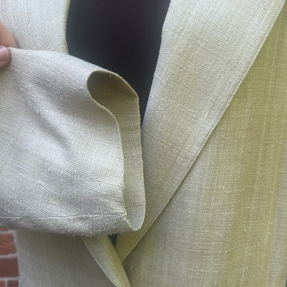 Vintage Aquascutum Tan Linen Blazer - Picture 6 of 9